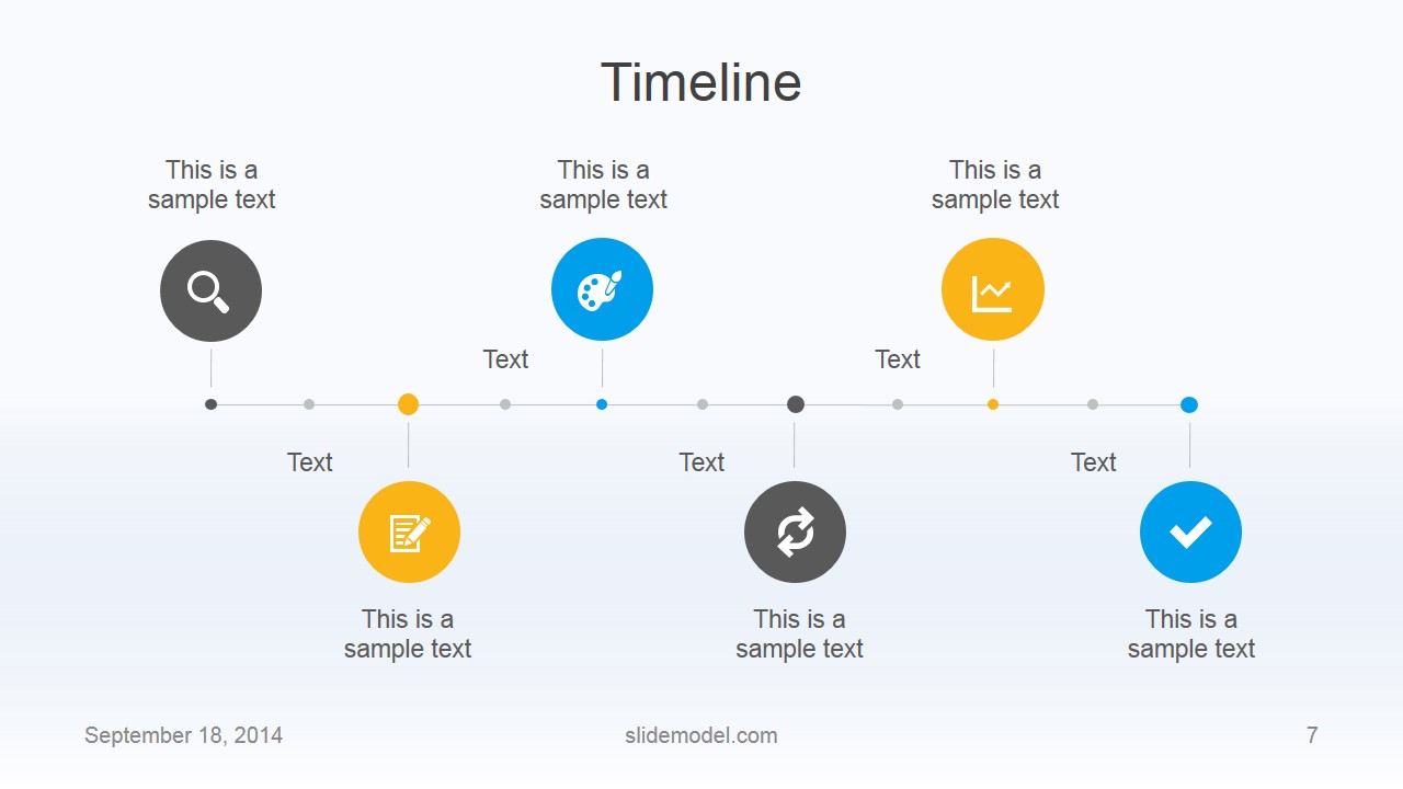 Flat Business Timeline Template Design