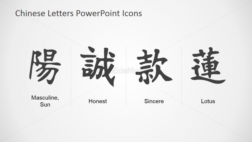 Editable Chinese Icon PowerPoint Template