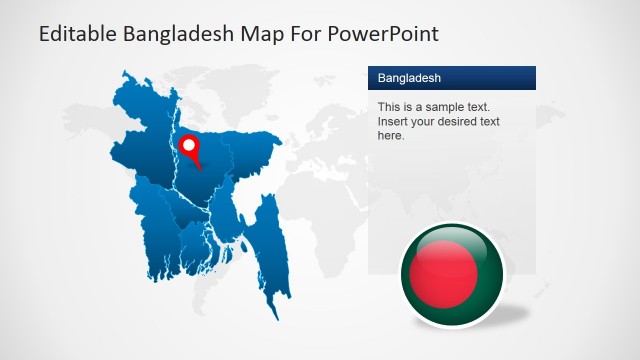 Editable Bangladesh Map with Icons