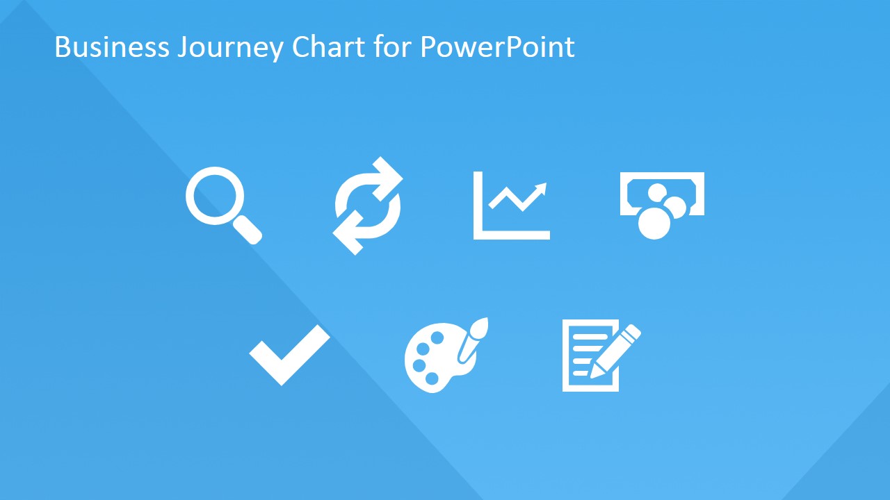 Flat PowerPoint Icons for Customer Journey Chart