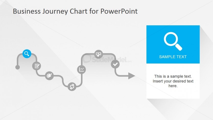 Flat Business Journey Chart Search Slide