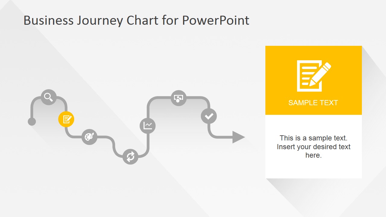 Flat Business Journey Chart Edit Slide