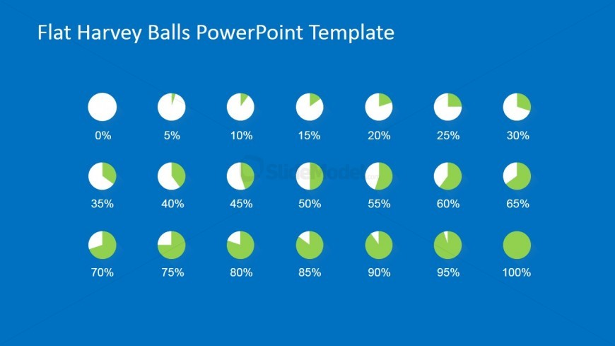 Flat Harvey Balls for PowerPoint