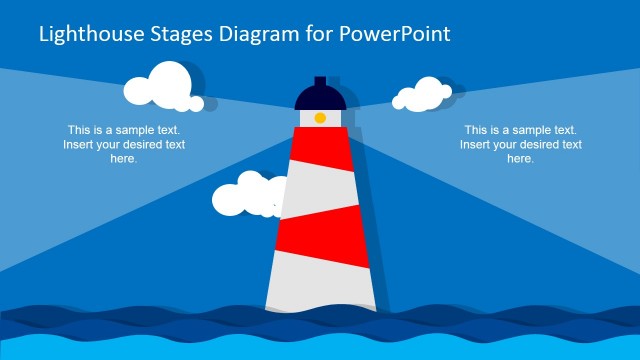 Lighthouse Stages Diagram Template for PowerPoint
