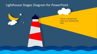 Lighthouse at Night PowerPoint Slide Design