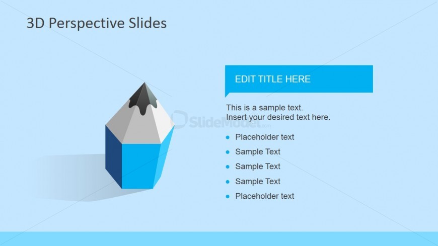 3D Pencil Shapes for PowerPoint