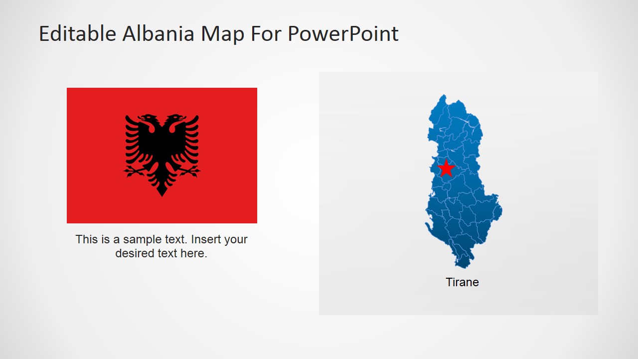 PowerPoint Template for Albania Map  
