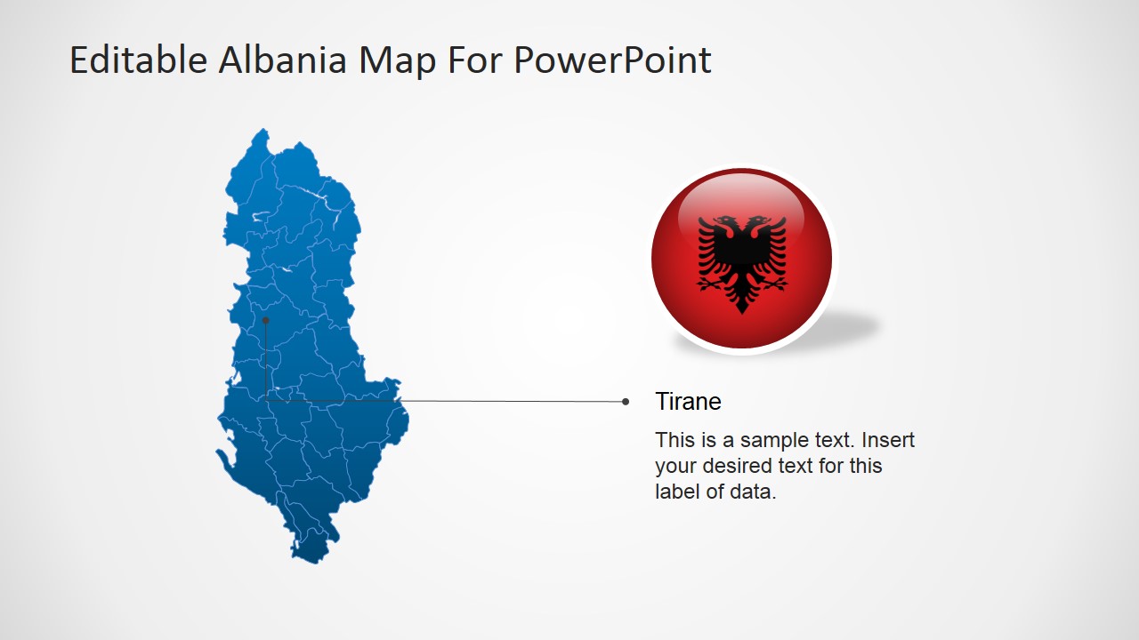 Albanian Regions PowerPoint Template
