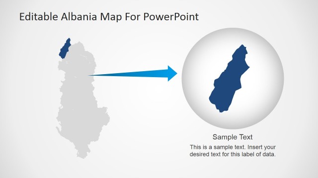 Albania State Highlighted PowerPoint Slide