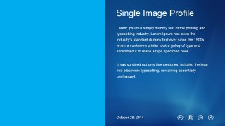 Single Image Profile Slide Design for Placeholder