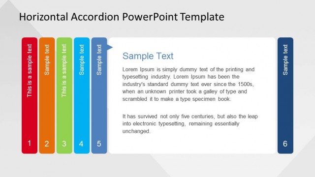 Fifth Step Horizontal Accordion for PowerPoint