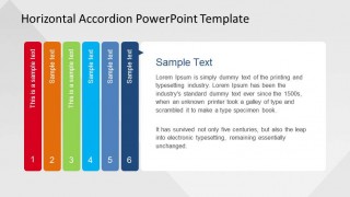 Step Sixth of PowerPoint Horizontal Accordion