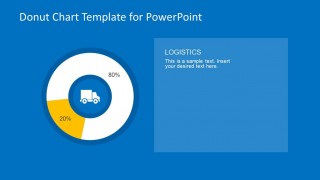 80/20 Donut Chart for Logistics with Truck Icon