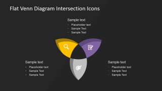 PowerPoint Intersection Diagram with Black Background