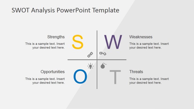 Creative SWOT Axis PowerPoint Slide Design