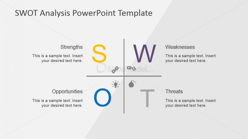 Creative SWOT Axis PowerPoint Slide Design - SlideModel