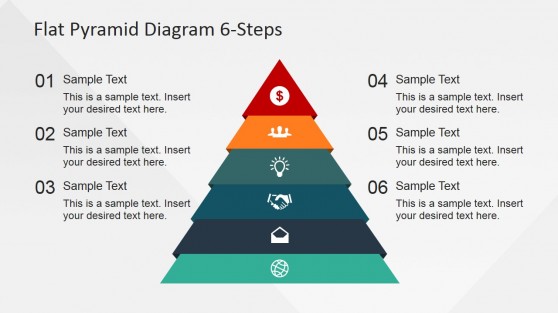 Pyramid with Icons and Numbered Placeholders