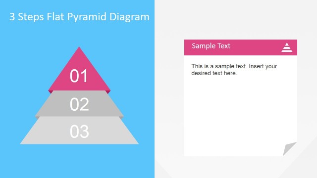 First Step Flat Pyramid PowerPoint Diagram