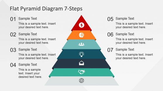 7 Level Pyramid Colorful Chart