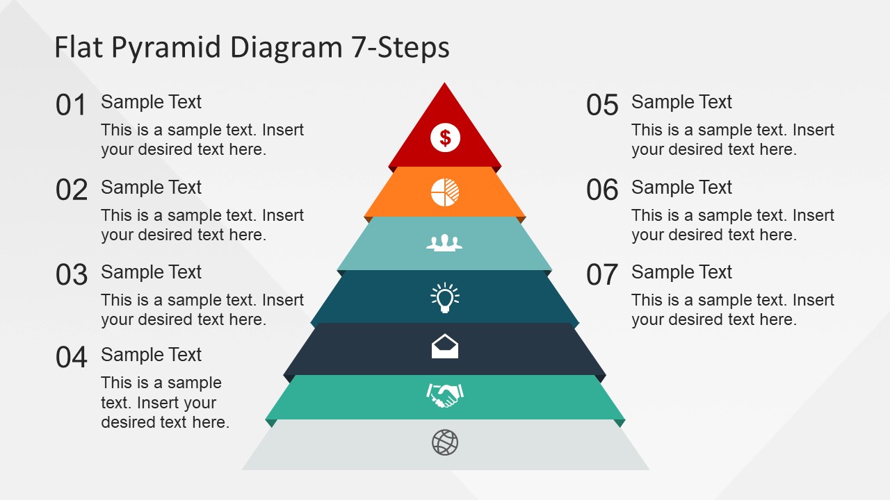 7 Steps Flat Pyramid PowerPoint Diagram - SlideModel