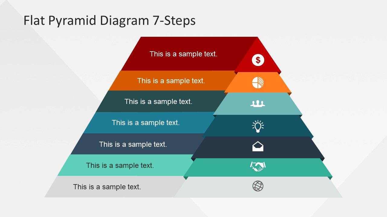 Flat Pyramid Diagram Three Levels For Powerpoint Template Ciloart ...