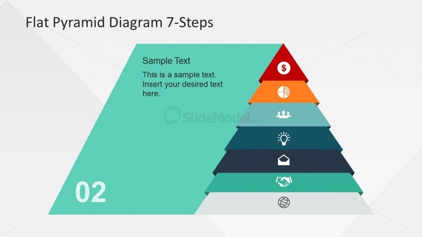 Colorful Template Hand Shake Icon Level