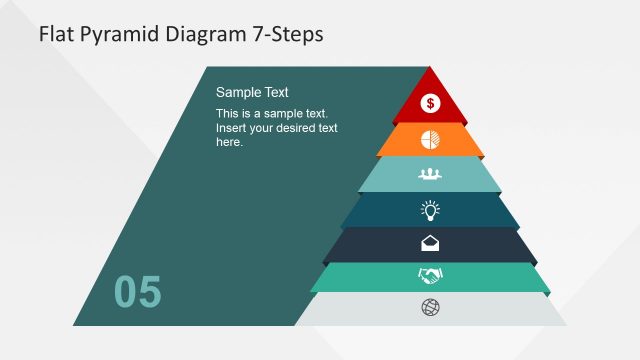 Narrowing Pyramid Chart Levels Slide