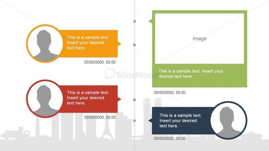 Vertical Timeline Slide Design & Placeholder