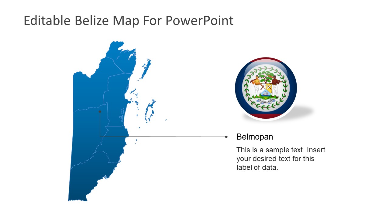 伯利兹PowerPoint地图 - 木鱼查询