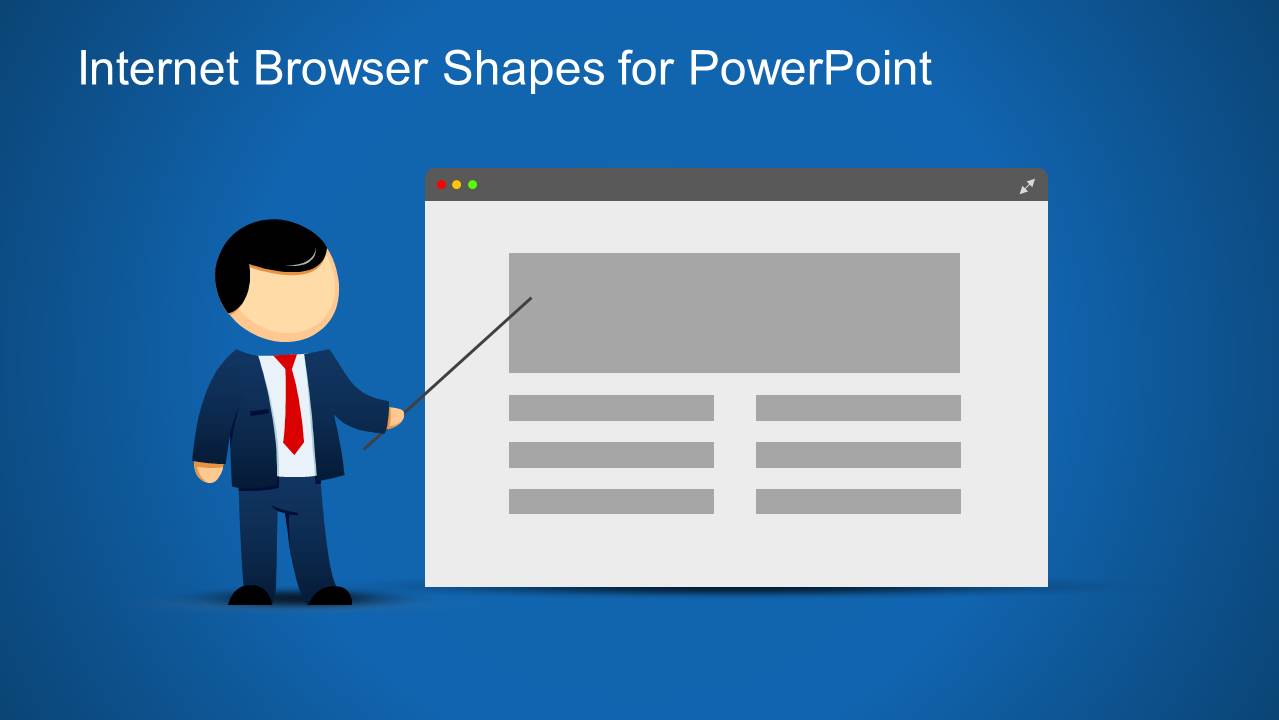 Web Browser & Mike Presenter Clipart for PowerPoint
