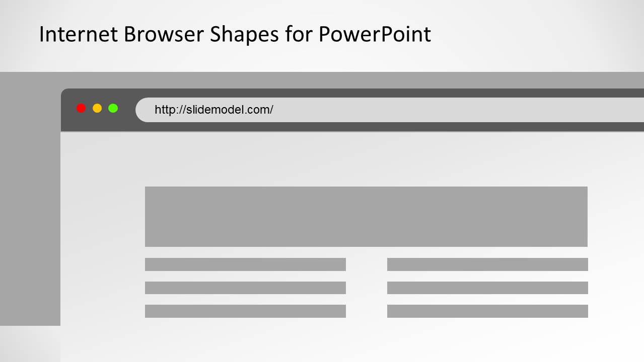 Gray Web Browser Illustration Design Slidemodel