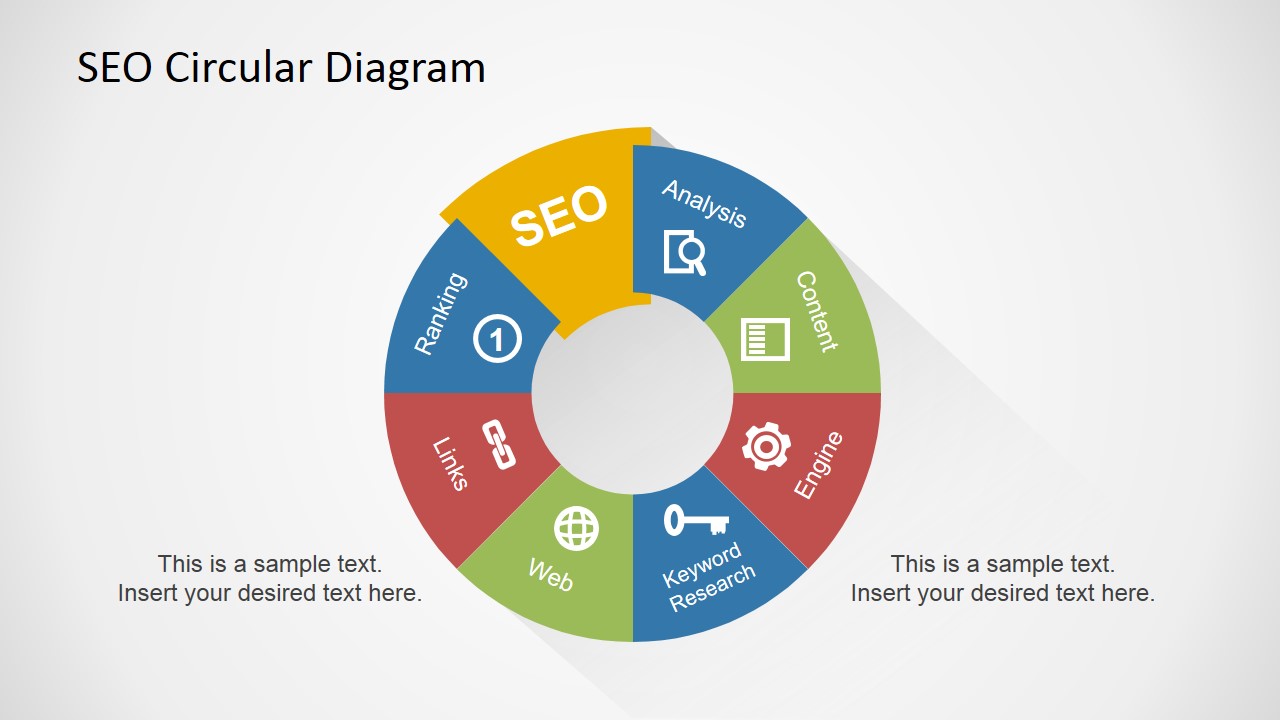 SEO Diagram for PowerPoint with Flat Style