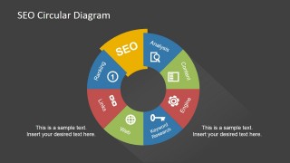 Dark SEO Circular Diagram & PowerPoint Icons