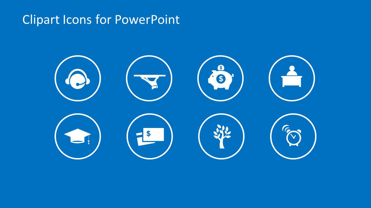 Modern Clipart Circular Icons for PowerPoint