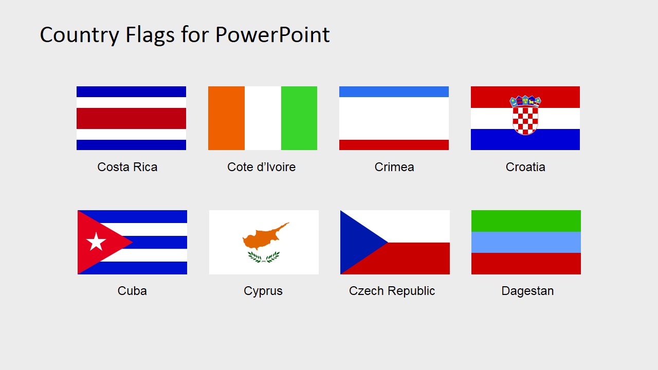 Country Flags Clipart For PowerPoint C To D SlideModel