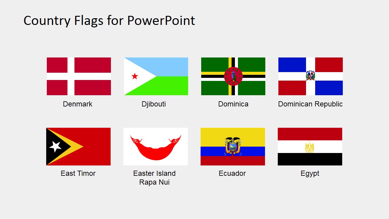 Download Country Flags Clipart for PowerPoint (D to G) - SlideModel