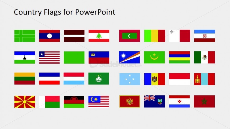 PowerPoint Shapes of World National Flags