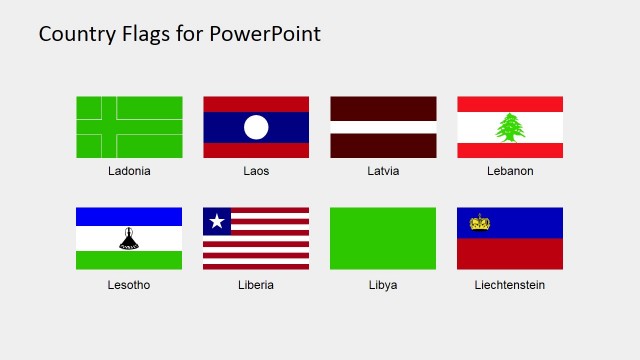 Country Flags of the World PowerPoint Shapes