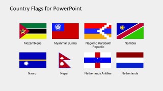 PowerPoint Clipart Slide of Flags