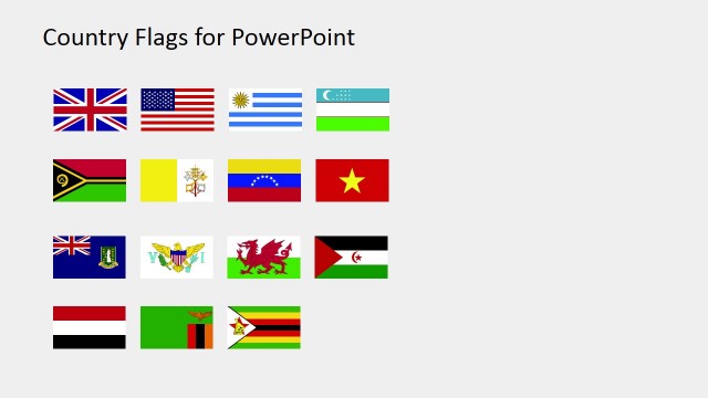 Contry Flags PowerPoint Shapes (S to Z)