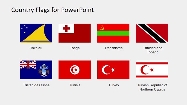 Country Flags PowerPoint Shapes (S to Z)