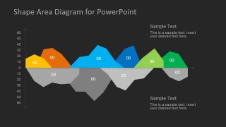 Dark Area Chart Design for PowerPoint