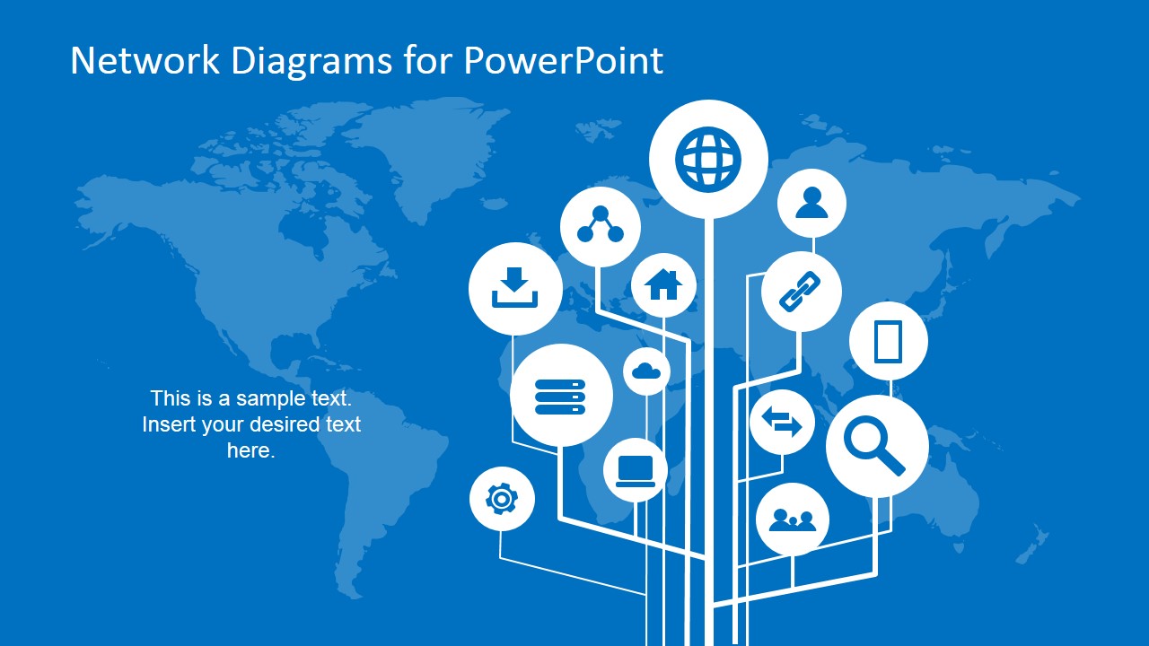 Simple Network Diagram Layout for PowerPoint