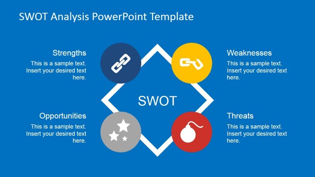 Flat SWOT Analysis PowerPoint Template