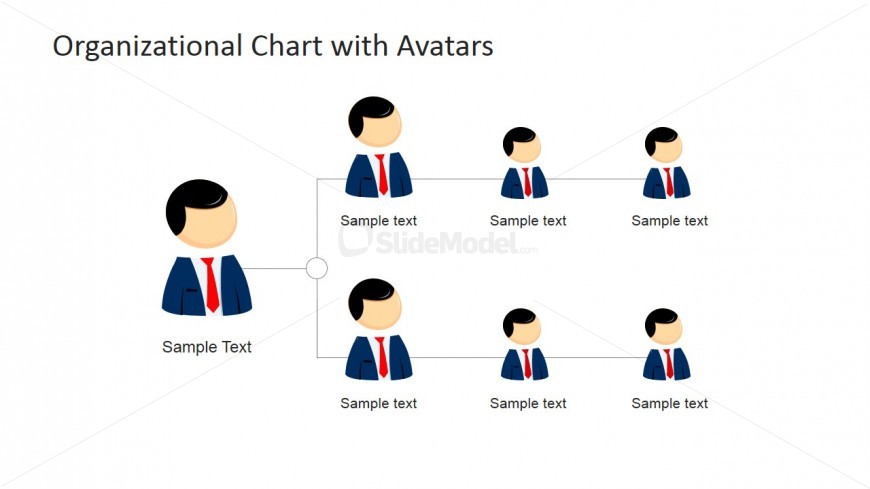 Horizontal Org Chart Slide Design