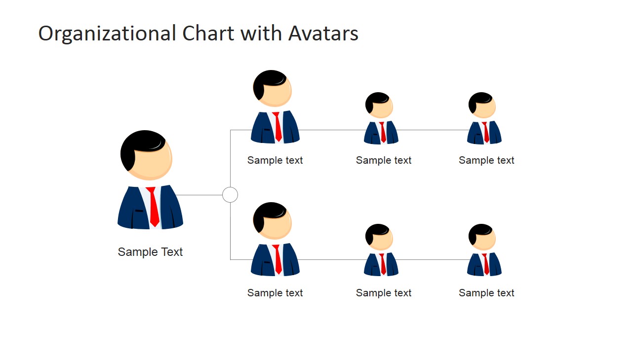 Horizontal Org Chart Slide Design