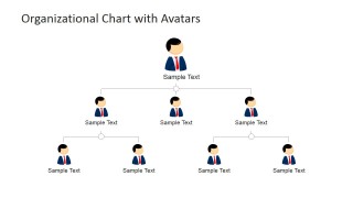 3 Levels Org Chart PowerPoint Slide Design