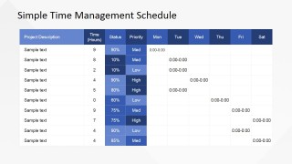 Simple Time Management PowerPoint Table - SlideModel