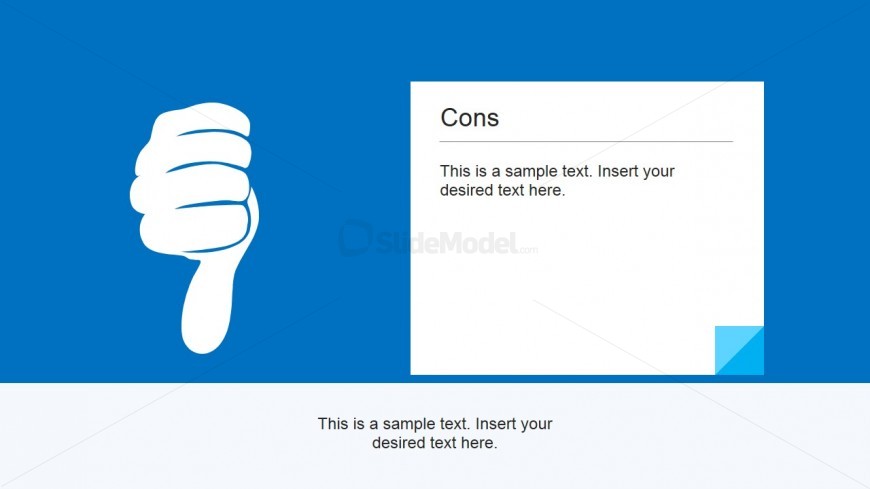 Cons Thumbs Down Picture Illustration for PowerPoint - SlideModel