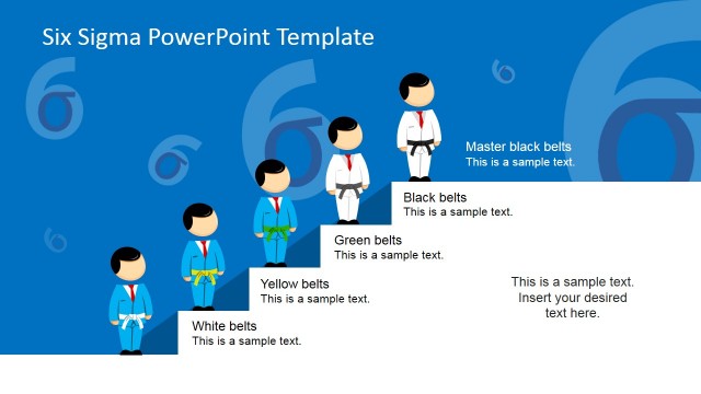 Six Sigma Belt Hierarchy PowerPoint Template